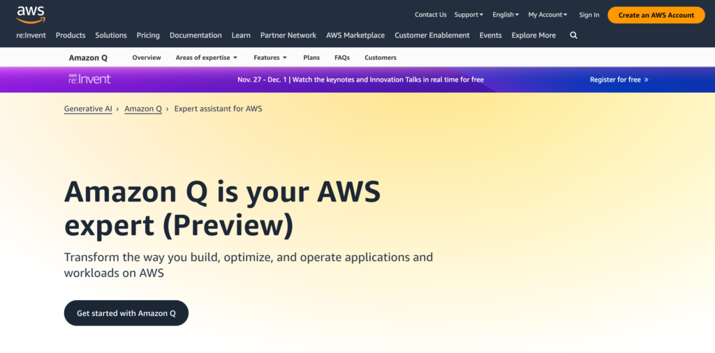 Amazon Q発表！企業向けAIアシスタントがビジネスを変革する